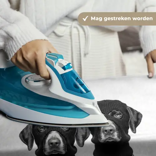 Honden - Bivakmuts - Zwart - wit Wandkleed katoen klein -sfeer9