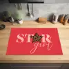 Star girl - Rood - Panter - Ster Inductie beschermer vinyl 3mm klein -sfeer5