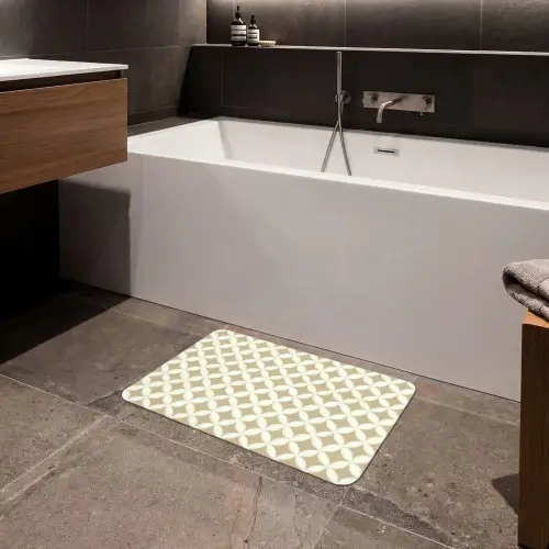 Symmetrisch - Motief - Beige Badmat klein 997 -sfeer3
