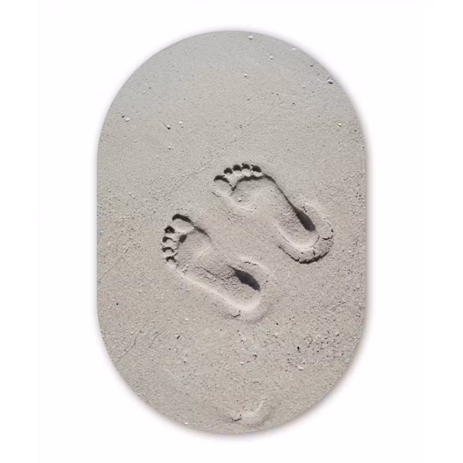 Alu-Dibond-Bild Oval - Füße - Sand - Meer