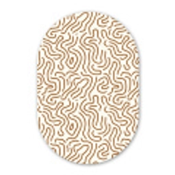 Minimalistisch - Patroon - Terracotta Wandcirkel Ovaal Forex klein 630 -3d