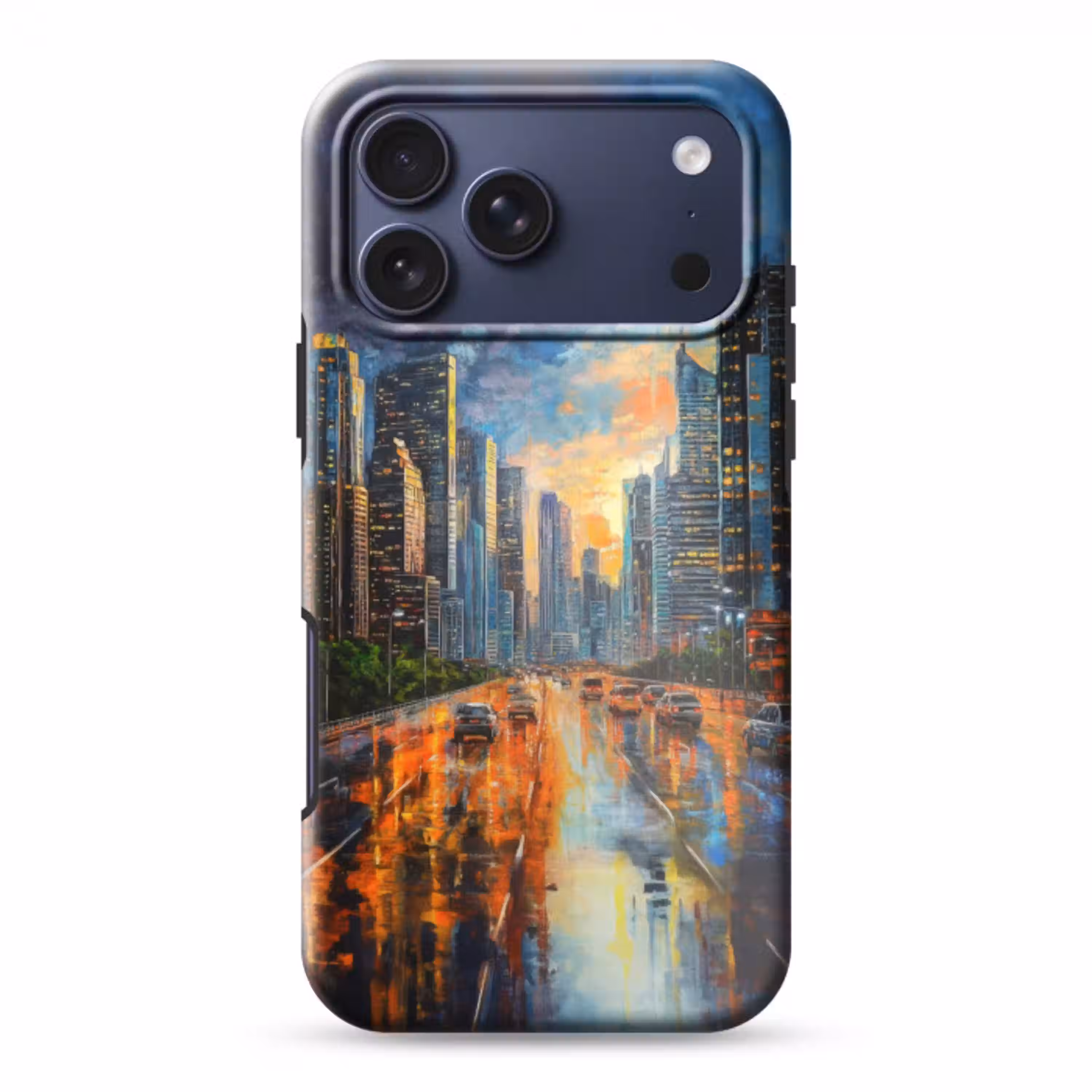 Auto - Skyline - Zon - Blauw Toughcase MagSafe Apple iPhone 17 Pro Max klein -3d