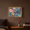 Kleurrijk - Bloemen - Kunst - Natuur - Hippie Light Box met batterij (Wandlamp) middel -sfeer4