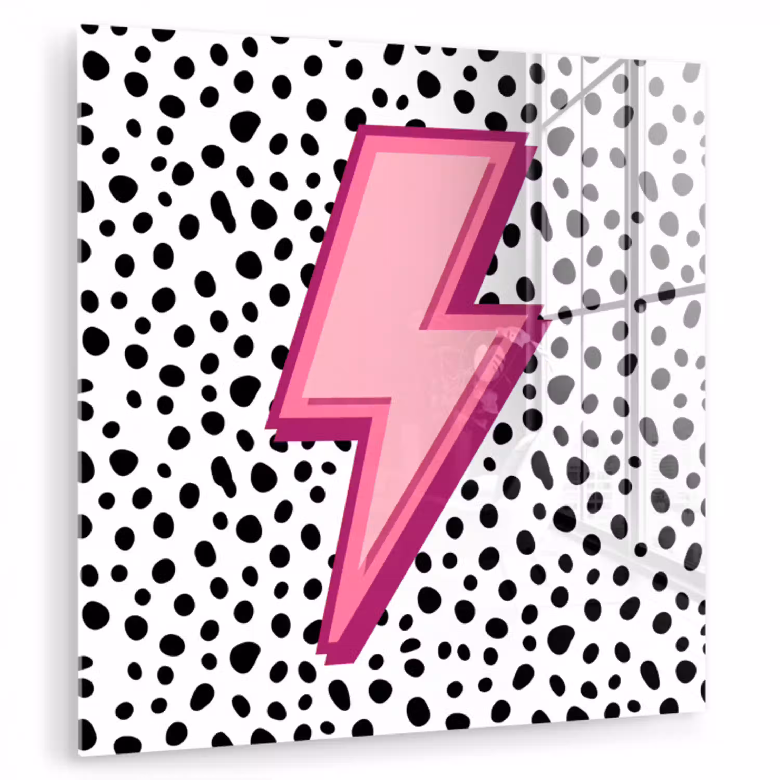 Bliksem - Roze - Stippen plexiglas 5mm klein -zzzproduct_nieuw