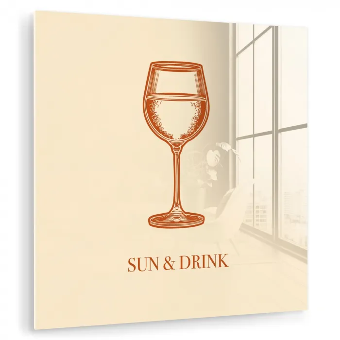 Wijn - Zomer - Quote - Oranje plexiglas 5mm klein -zzzproduct_nieuw