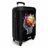 Basketbal met graffiti NBS - Handbagage koffer - Kinderen Unisex middel -productfoto_3d