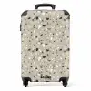 Terrazzo patroon kleurrijk grijs groen NBS - Handbagage koffer - Volwassenen Unisex middel -productfoto_recht