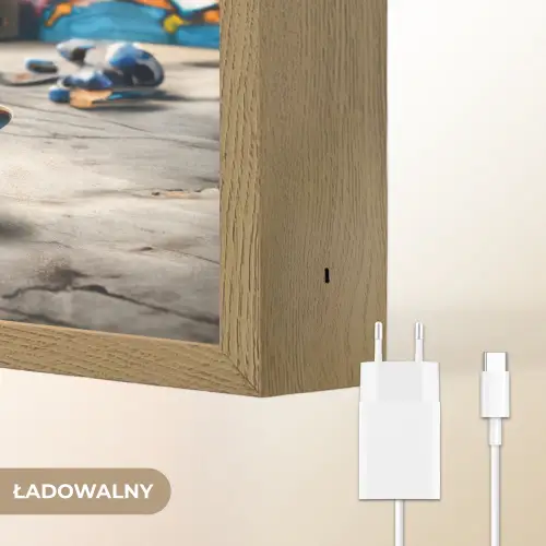 Schildpad - Graffiti - Skateboard - Jongens Light Box met batterij (Wandlamp kind) middel -USP_websiteoplaadbaarNL