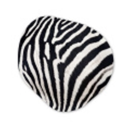Zebra - Vacht - Klassiek - Zwart - Wit Wandcirkel Organisch Aluminium middel -3d