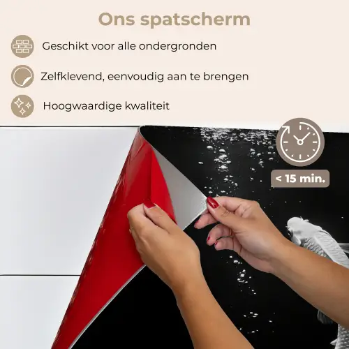 Koi - Vis - Wit - Zwart keuken achterwand spatscherm klein -spatscherm_NL