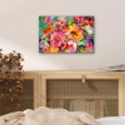 Bloemen - Kunst - Schilderij - Botanisch aluminium wit klein -sfeer3