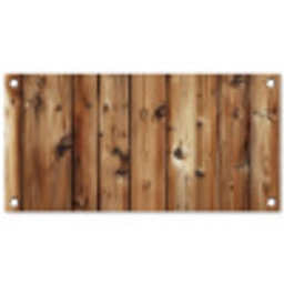 Hout - Planken - Bruin tuinposter los doek klein -3d