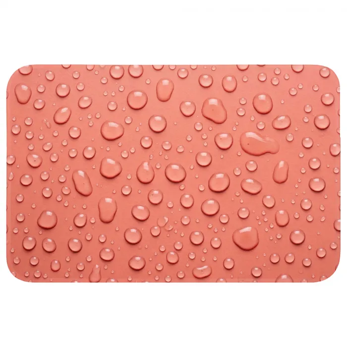 Water - Druppels - Roze Badmat klein -3d