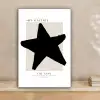 Sterren - Zwart - Kerstmis - Feestdagen canvas 2cm klein -sfeer1