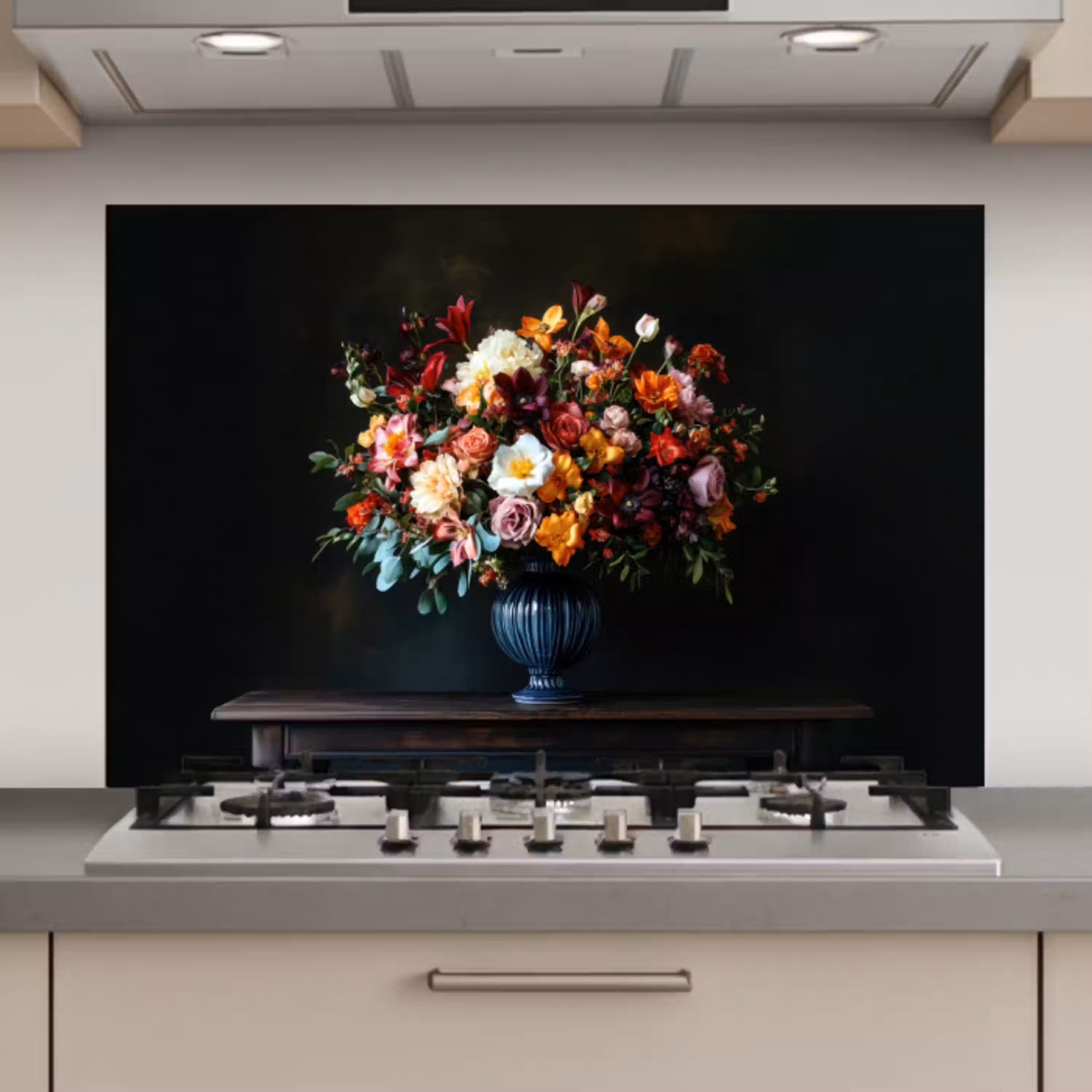 Groot - Bloemen - Vaas - Boeket keuken achterwand spatscherm klein -3d_website