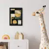 Abstract - Goud - Brons - Vormen - Geometrisch fotolijst zwart zonder passe partout klein -usfeer4_kinderkamer