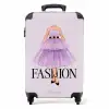 Fashion - Paarse jurk NBS - Handbagage koffer - Kinderen Unisex middel -productfoto_recht