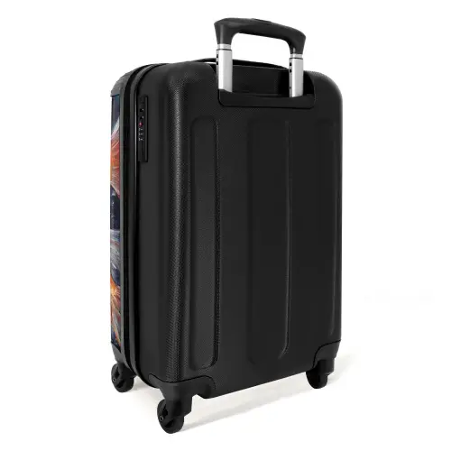 Olieverf kunstwerk van 2 goudvissen in water NBS - Handbagage koffer - Unisex middel -achterkant