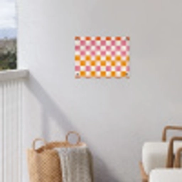 Vierkant - Patroon - Oranje tuinposter los doek klein 239 -sfeer8