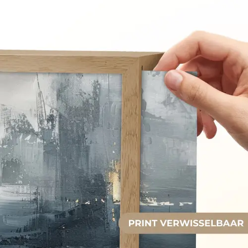 Abstract - Verf - Kunst - Goud Light Box met batterij (Wandlamp) middel -USP_websiteprintNL