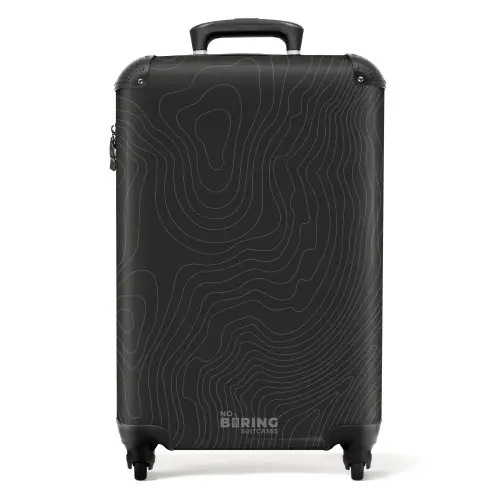 Abstract - Donkere line-art NBS - Handbagage koffer - Kinderen Unisex middel -productfoto_recht