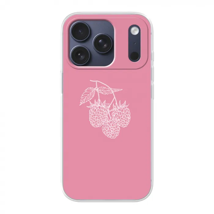 Frambozen - Steel - Getekend - Roze Telefoonhoesje iPhone 17 Pro klein -3d