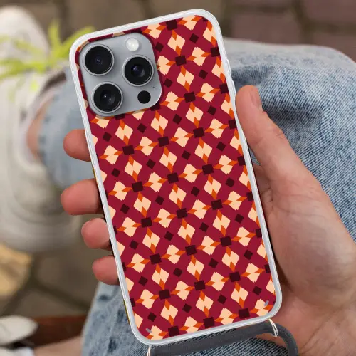 Retro - Patroon - Kleurrijk Hoesje iPhone 16 Pro Max met koord klein 804 -sfeer3