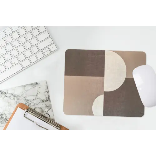 Raster - Halve cirkels - Contrast muismat rubber klein -witbureau