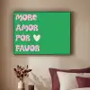 Amor - Valentijn - Groen - Tekst Textielframe zwart klein -sfeer1