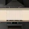 Plaid - Patroon - Vierkant - Beige keuken achterwand spatscherm klein 900 -sfeer1