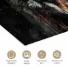 Dieren - Wolf - Portret - Zwart - Bruin poster papier klein -closeup_NL
