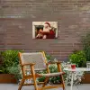 Kerst - Kerstman - Winter - Open Haard Tuinposter op houten frame 2 cm dik klein -sfeer3