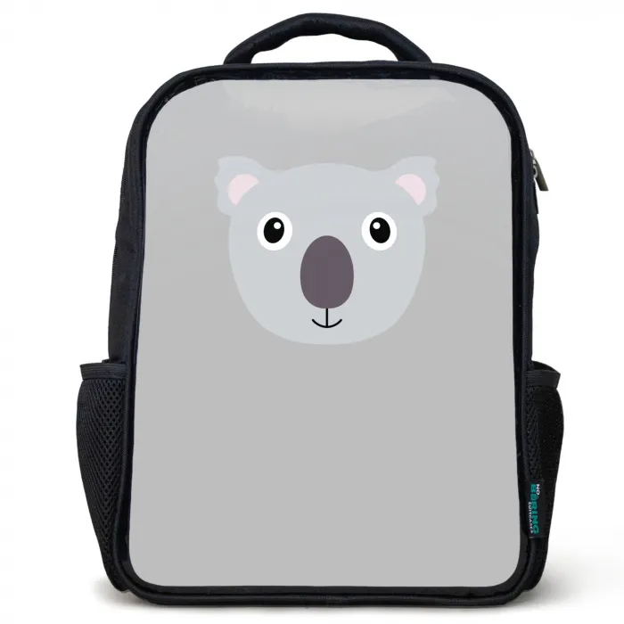 Dierenportret - Koala - grijs Rugzak - Zwart middel -3d