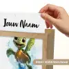 Schildpad - Water - Groen Light Box met kabel (Kinderlampje) klein -USP_websiteprintNL