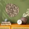 Gezichtenzee - Lijntekening - Abstract Wandcirkel Organisch Forex 3mm klein -sfeer2