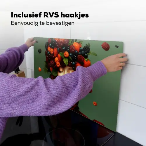 Vrouw - Aardbeien - Frambozen - Bramen - Bessen Inductie beschemer met haakjes klein -ky-ophangen-nl