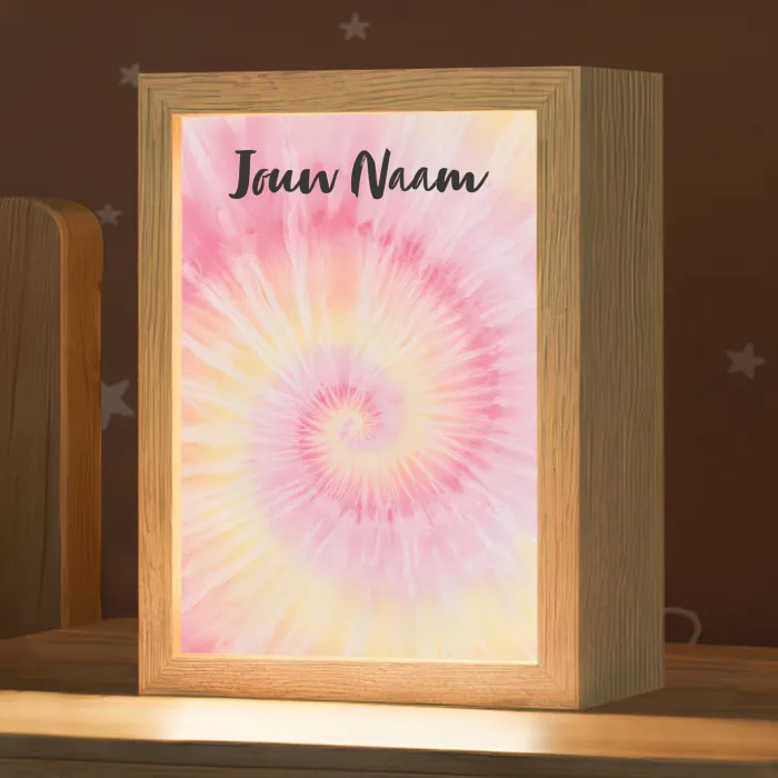 Spiraal - Pastel - Roze Light Box met kabel (Kinderlampje) klein -zzz_3d_website