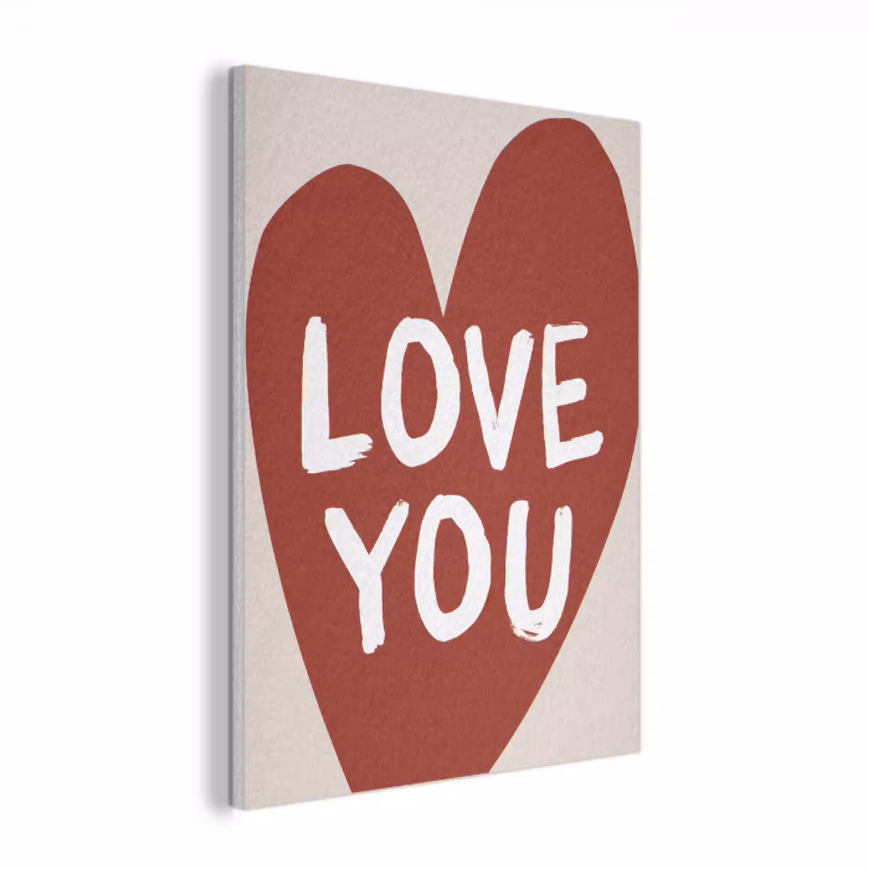 Loveyou - Hart - Rood PET vilt klein -3d