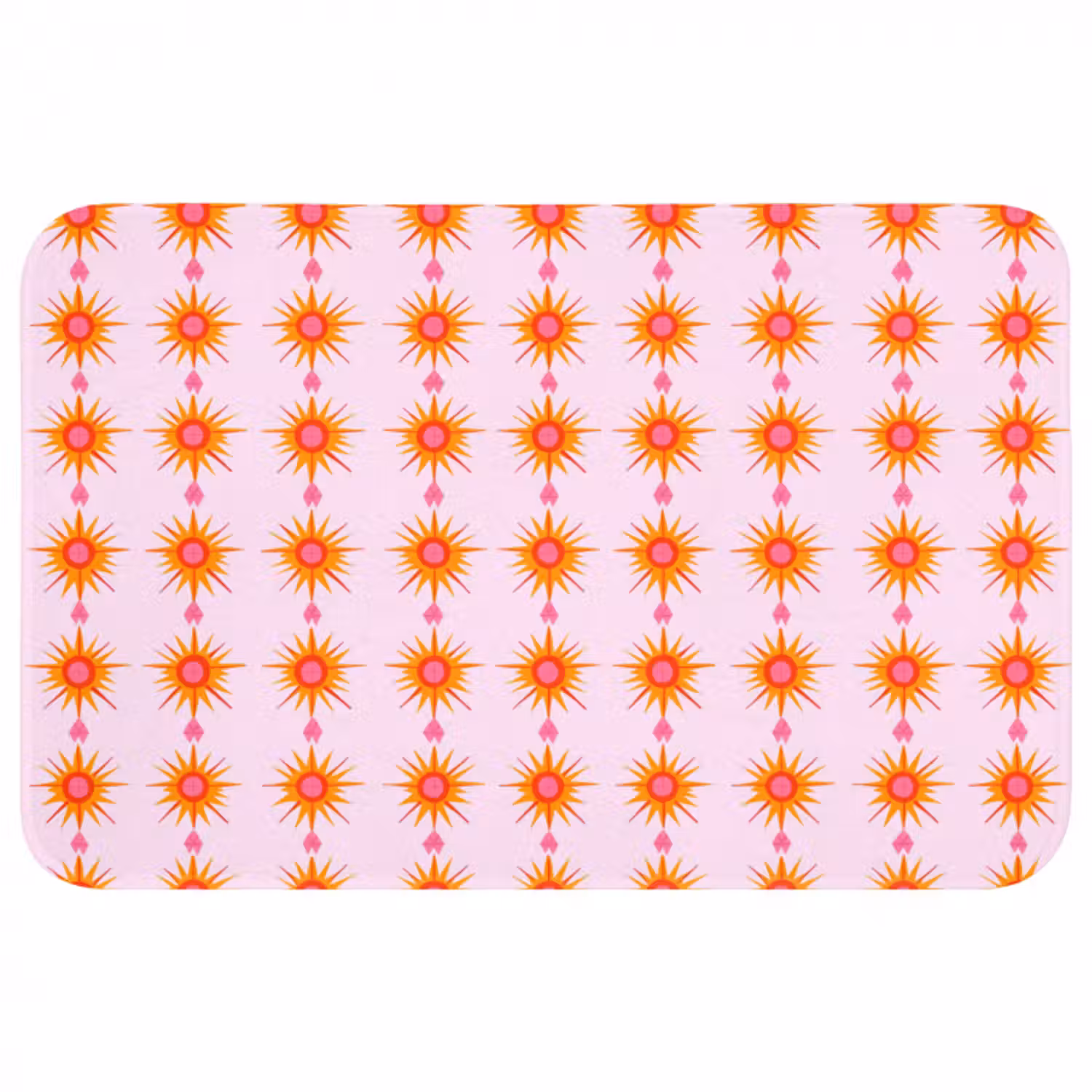 Badematte - Sonne - Motiv - Rosa