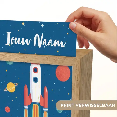 Raket - Planeten - Ruimte Light Box met kabel (Kinderlampje) klein -USP_websiteprintNL