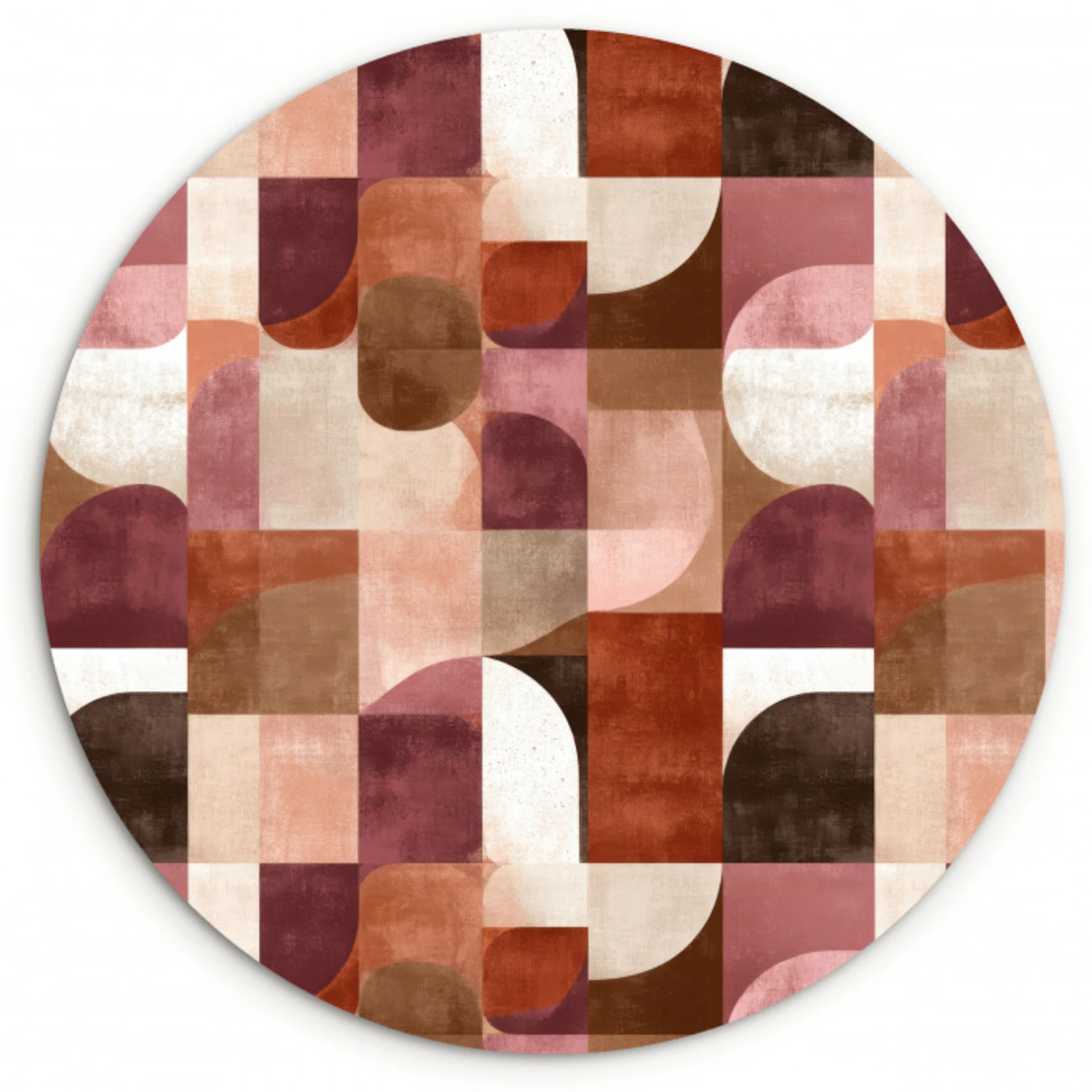 Geometrie - Modern - Retro Wandcirkel kunststof plaat 5mm dik klein 188 -3d