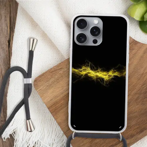 Gaming - Elektriciteit - Geel - Energie Hoesje iPhone 16 Pro Max met koord klein -sfeer4
