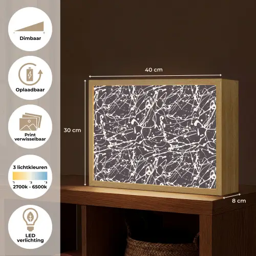 Spat - Waterverf - Wit Light Box met batterij (Wandlamp) middel 907 -USP_websiteoverzichtNL