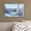 Winterlandschap - Natuur - Berg - Bomen - Sneeuw canvas 2cm klein -sfeer3