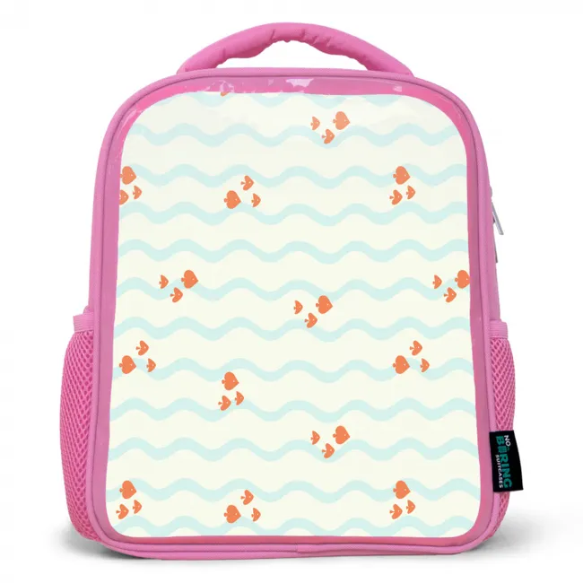 Golf - Vis - Blauw - Oranje Kinderrugzak - Roze middel 863 -3d