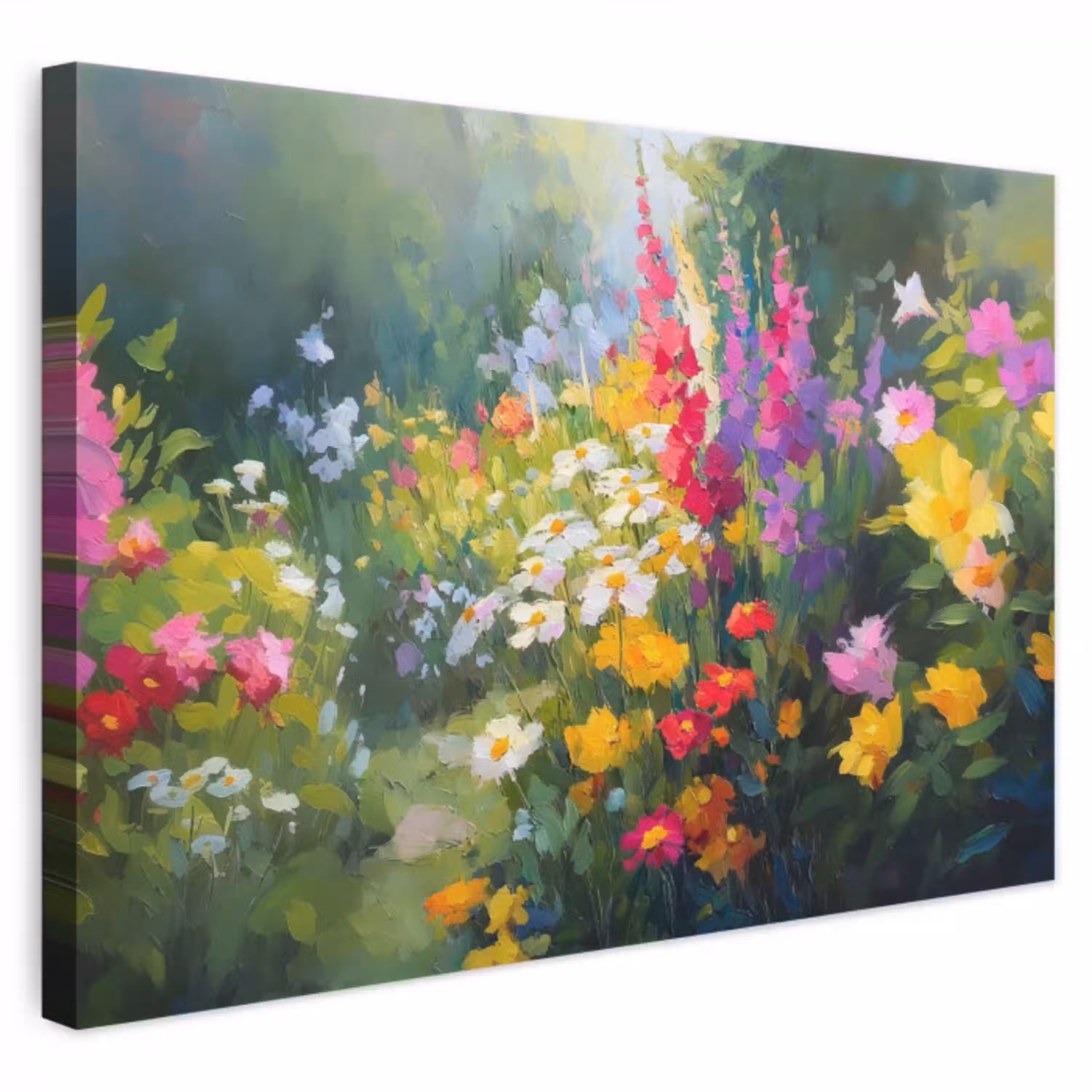 Zomertuin - Sfeervol - Bloemen canvas 2cm klein -3d