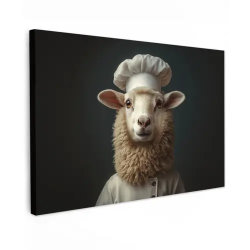 Schaap - Wol - Kok canvas 2cm klein -z3d