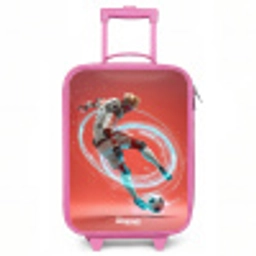Voetbal - Jongen - Rood - Lichtcirkel Kinderkoffer - Roze klein -3d