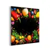 Groente - Graffiti - Kleurrijk - Koken - Abstract aluminium wit klein -3d
