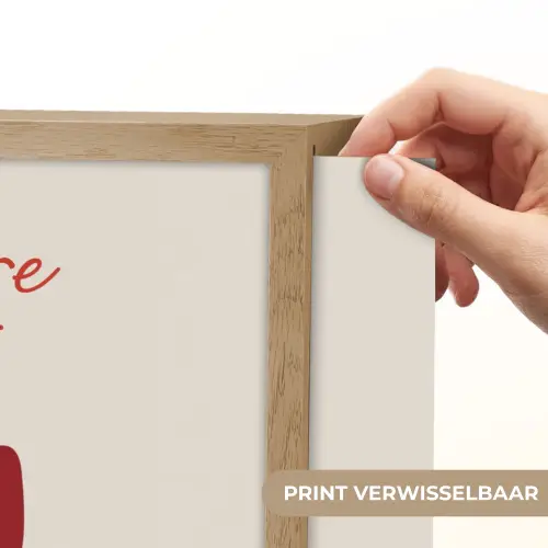 Roos - Rood - Bloem - Valentijn Light Box met batterij (Wandlamp) middel -USP_websiteprintNL